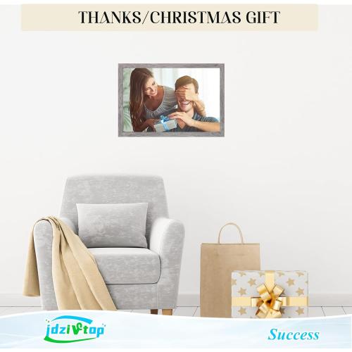 16 x 24 Picture Poster Frame, Rustic Gray 24 x16inch Frame, Natural 16x24 Canvas Frame, Distressed Grey Large Gallery Family Concert Photo Frame, Anniversary/Birthday/Wedding/Thank you/Christmas Gift