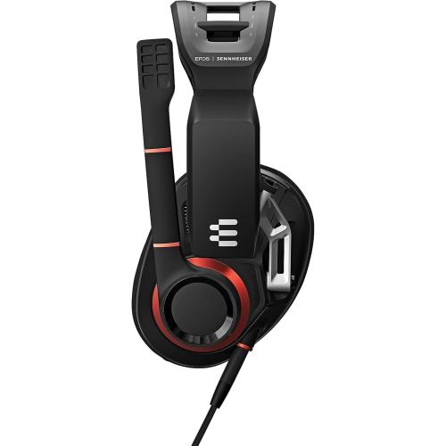 EPOS I SENNHEISER GSP 500 Wired Open Acoustic Gaming Headset, Noise-Cancelling Microphone, Adjustable Headband with Customizable Contact Pressure, Volume Control, PC   Mac   Xbox   PS4, Pro –Black/Red