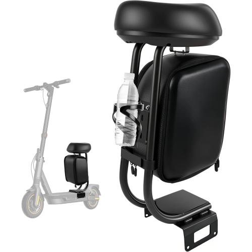 Electric Scooter Seat Compatible with Segway Ninebot MAX G2 G65 MAX2 Seat Attachment for Adult with 10L Large Storage Bag, Cup Holder, PU Cushion