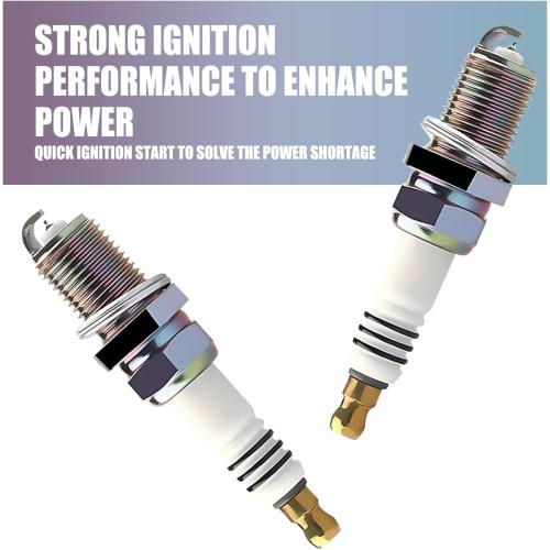 4PCS Car Spark Plugs, Iridium Car Ignition Plugs Designed for 5464 BKR5EIX-11, Vehicle Ignition System Upgrade Replacement Parts, Compatible with Honda, Lexus (Silver)