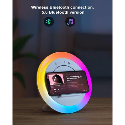 Bluetooth Speaker Night Lightsr,Wireless Charging Modern Speaker,Best Teenage Birthday Gift Ideas Tween Girls Gifts/Please use The Original Adapter
