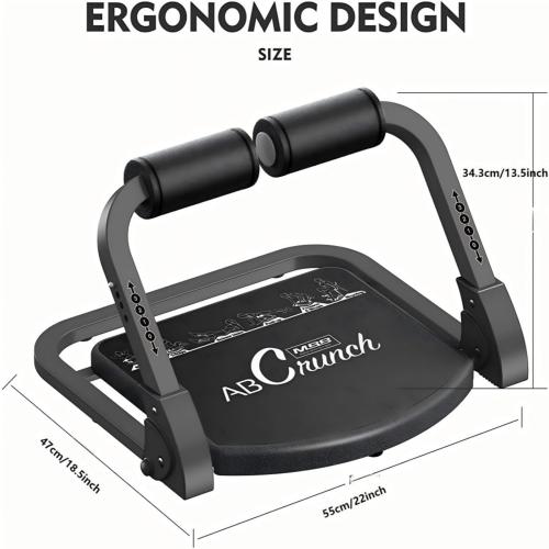 Ab Machine Ab Workout Equipment Sit Up Machine & Exercise Equipment Ab Crunch Machine for Stomach Workout Ab Core Trainer Abdominal Machine for Home Gym with Resistance Bands