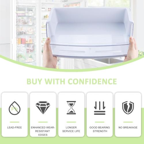 [2 PACK] AAP73631502 Refrigerator Door Shelf (Right) Replacement PD00005335 2443758 AP4563994 PS2581944 EAP2581944 compatible with LG KENMORE Refrigerator Door Shelves - BY AMI PARTS