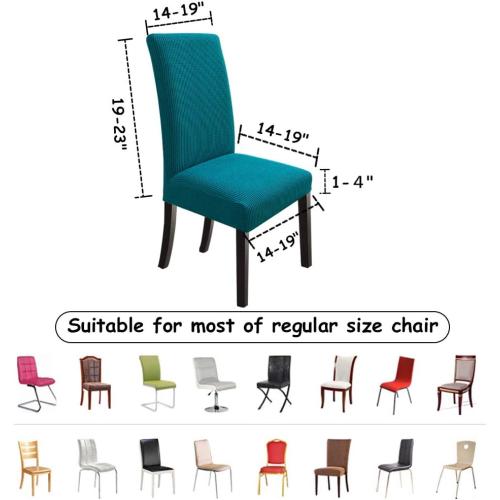 NORTHERN BROTHERS Chair Covers Stretch Chair Covers, 8 Pack Chair Slipcovers Dining Chair Protector Cover for Hotel, Dining Room, Banquet (Teal)