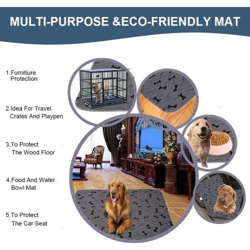 Washable Dog Pee Pads with Free Grooming Gloves,Non Slip Dog Mats with Great Urine Absorption,Reusable Puppy Pee Pads for Whelping,Potty,Training,Playpen