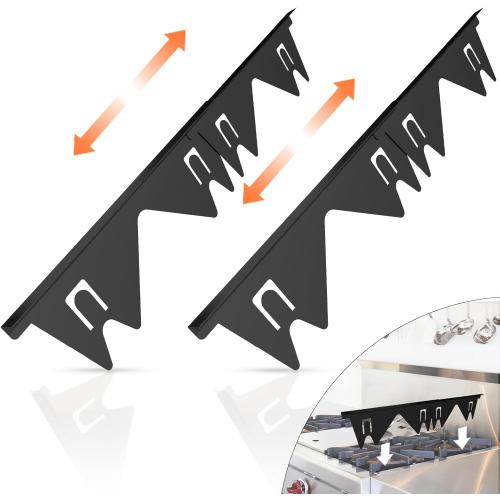 Stainless Steel Stove Gap Covers (2PCS), Stove Gap Filler for Kitchen Oven Counter Side Gap, Range Trim Kit, Easy Clean and Heat Resistant, Adjustable Length 13.8 to 27.5 1