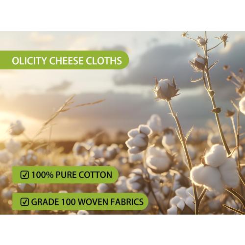 Olicity Cheese Cloths, 6Pack, 20x20Inch Hemmed Cheese Cloth Fabric Reusable