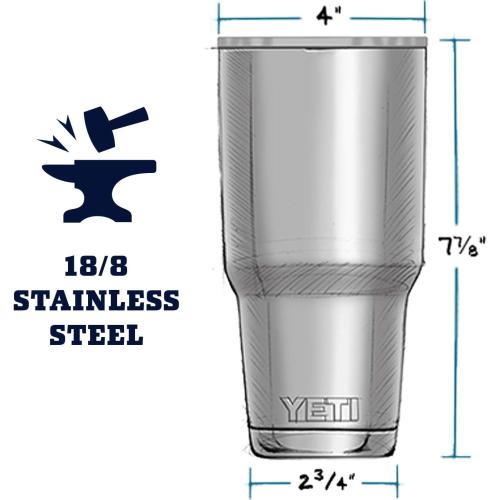 YETI Rambler 30 oz Stainless Steel Vacuum Insulated Tumbler w/MagSlider Lid, Black