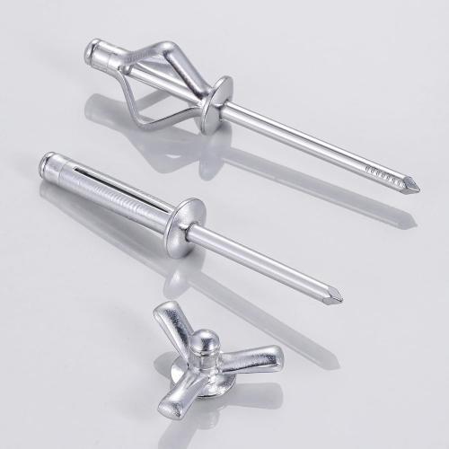 (180 pcs) Tri-Fold Rivets Assortment 5/32 * 1，Tri Grip Rivets，Aluminum Blind Rivets Tri Grip Boat Kayak Rivets,Trifold Rivets，Bulb Style Rivets