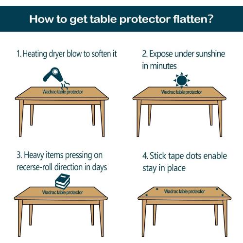 42 X 90 inch Large Clear Plastic Tablecloth Vinyl Rectangle Wood Furniture Wipeable Table Cloth Protector Thick Countertop Protective Cover PVC Desk Dining Glass Tabletop Protection Pad Easy Clean