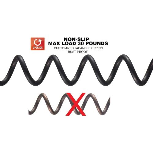 BRIOFOX Spring Tension Curtain Rod 43-73 Inches, Rust-Resistance and Non-Slip Shower Curtain Rod for Bathroom, Gold