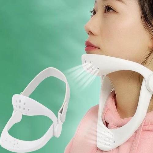 360°Adjustable Neck Brace - Cervical Collar with Neck Stretcher | Neck Orthotics for Forward Head Posture Correction and Cervical Spine Support and Alleviating Pressure (White)