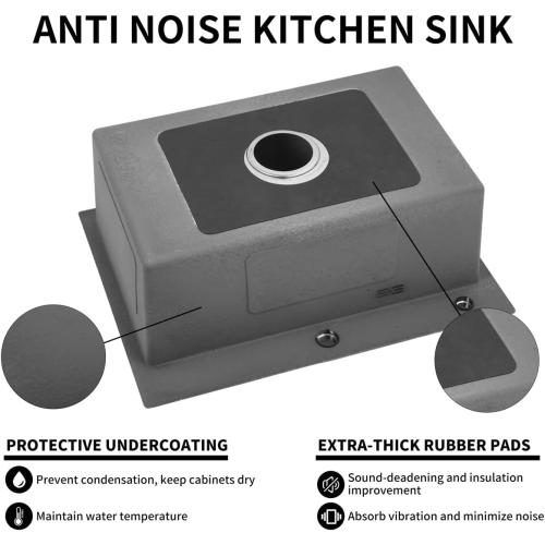 30 inch Kitchen Sink Drop in Stainless Steel Top Mount Sink with Brushed Finish, Single Bowl Workstation Sink with Basket Strainer and Kitchen Sink Caddy Organizer 29.5D x17.7W x 8.3H