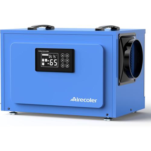 125 Pints Commercial Dehumidifier with Pump for Crawl Spaces & Basements with Drain Hose, Industrial Grade Water Damage Restoration for up to 6,000 sq ft, Auto Defrost, Memory Starting