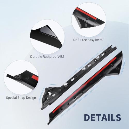 A-Pillar Molding Windshield Trim Front Left Driver Side Compatible with Ford Explorer 2011-2019, Outer & Inner Panel Replacement Kit Gloss Black Replaces 926-450 BB5Z7803137AA