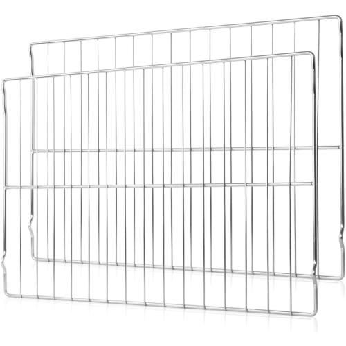Upgraded 2-Pack Oven Racks 316496201 for Frigidaire Kenmore Range Stove 24.17 x 16 inch - Replaces 316496202 316496207 AP4040129 PS1765356, Stainless Steel