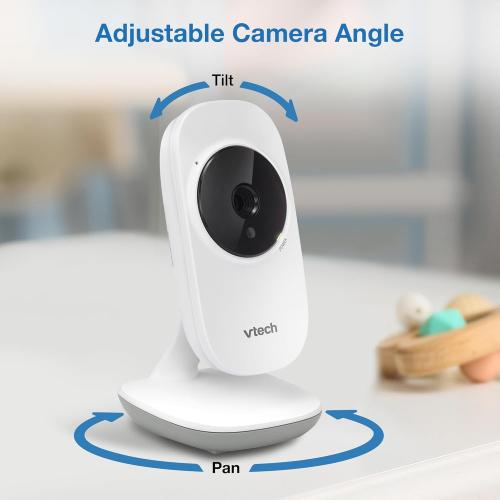 VTech VM819 Baby Monitor with Camera and Audio, 2.8” Screen Portable Baby Camera, Night Vision, 2-Way Audio, Temperature Sensor and Lullabies, Secure Transmission No WiFi, Ideal for Baby/Elderly/Pet