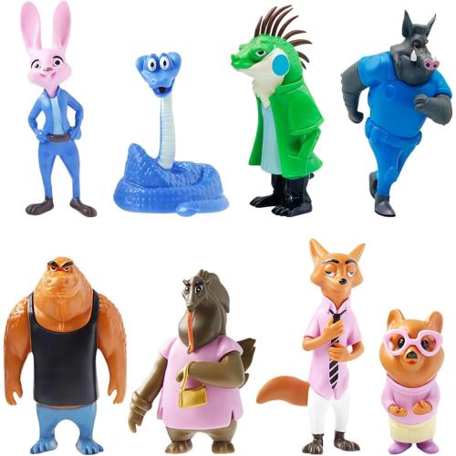 Zootopia 2 Figures Toy (8-Pack) - 4 Inch Collectible Toy Games Set, Official Movie Miniature Figurines for Kids & Fans.Party Favors, Birthday Gifts