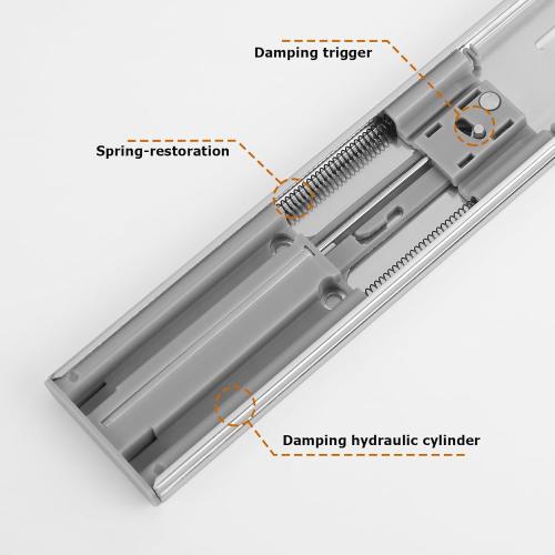 LONTAN 10 Pairs Soft Close Drawer Slides 24 Inch Side Mount Heavy Duty Cabinet Drawer Glides - Ball Bearing Full Extension Kitchen Cabinet Rails 100 LB Capacity