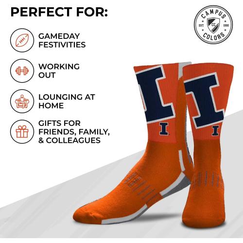 Size LG For Bare Feet NCAA Adult State and University Crew Socks - Polyester blend - Unisex - High-performance socks provide