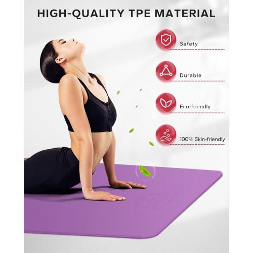 HAPBEAR Extra Large Yoga Mat - 72x48/78x54, 1/4 & 1/3 Thick, Non-Slip, Durable, Eco-Friendly, Wide Exercise Mat for Home Workouts, Yoga, Pilates, Stretching, Meditation (Barefoot Exercise)