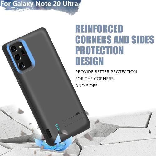 Black Sitong Battery Case for Samsung Galaxy Note 20 Ultra 5G, 6000mAh Rechargeable Extended Battery Charging Charger Case, Add 100% Extra Juice, Not Compatible with Galaxy S20 Ultra Black