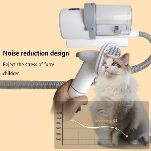 5 in 1 Pet Grooming Kit & Vacuum Suction 99% Pet Hair, 2.3L Large Capacity Easy Clean,Professional Grooming Clippers with 5 Grooming Tools for Dogs Cats and Other Animals