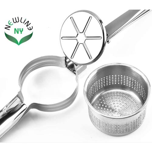 NEWLINE NY Stainless Steel Potato Presser Masher Ricer, Commercial Grade Tool to Press Mash Fruit or Food