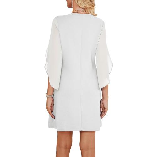 Size  XL...RUMIA Cocktail Dresses for Women Chiffon Sleeve Wedding Guest Dress (XS-3XL)