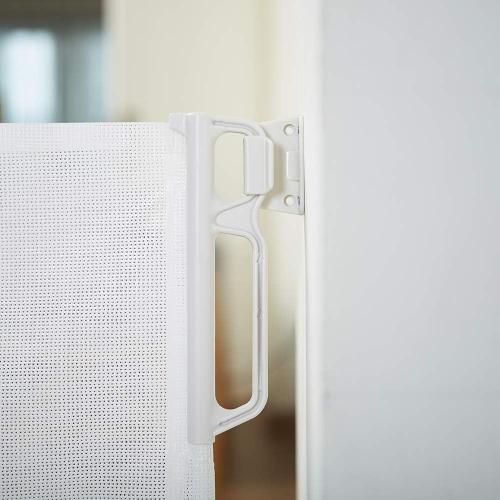 EasyBaby Retractable Baby Gate, 33 Tall, Extends up to 55'' Wide, White/Child Safety Baby Gates, Pet Retractable Gates for Stairs, Doorways, Hallways, Indoor and Outdoor