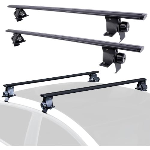 SYDSZ 51 Universal Car Roof Rack Cross Bars with Lockable Anti-Theft Design, Capacity Roof Rack for Bare Roof, Secure Quick-Lock System, 220LBS Load Capacity, with 4 Kinds Clamp