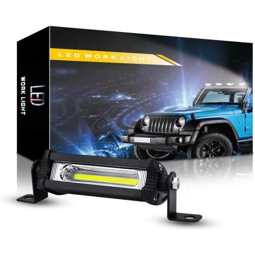 ontto 9W LED Work Lights Mini Driving Light 2000LM Single Row Light Bars Boat Light Lamps for Truck SUV ATV UTV(2PCS)
