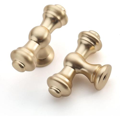 Asidrama 10 Pack Brushed Brass Cabinet Knobs - Gold Dresser & Drawer Knobs for Kitchen Cabinet Hardware