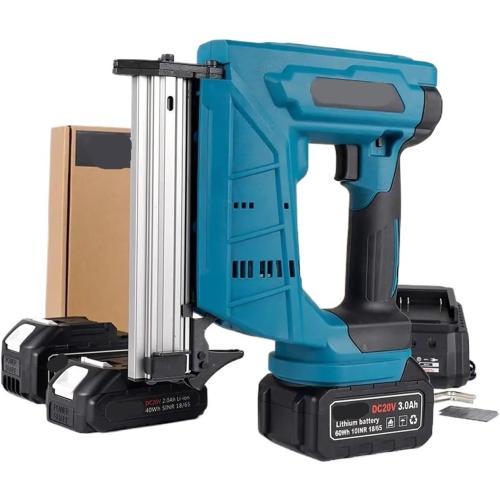 Cordless F30 Nail Gun Electric Furniture Carpentry Tacker Stapler Woodworking Power Tool Staple For 18V Battery for DIY Projects, Upholster and Woodworking(No battery)