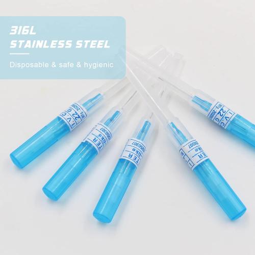 combofix Catheter Piercing Needles 6pcs 22G Gauge Catheter Piercing Needles IV Catheter Needles for Ear Nose Belly Piercing Disposable Piercing Needles…