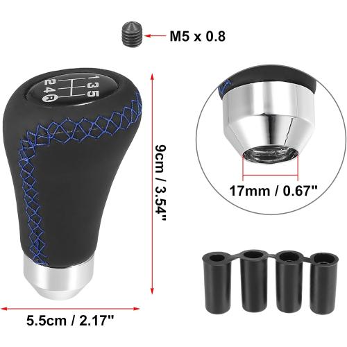 X AUTOHAUX 5 Speed Auto Gear Shift Knob for Automatic and Manual Vehicle