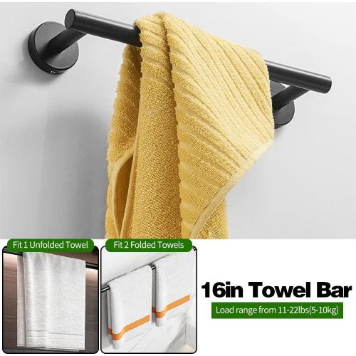 5pcs Matte Black Bathroom Hardware Set