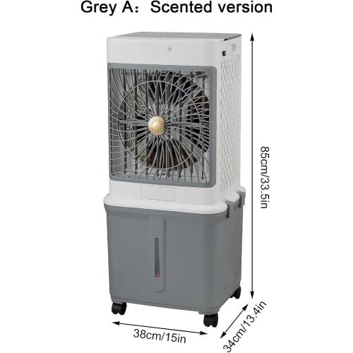 Water AC Unit, 8.5gal Water Tank, 120° Oscillation with 7H Timer and 3 Cooling Modes, Evaporative Cooler for Home, Office & Garage Use
