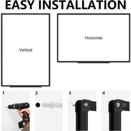 XBoard Magnetic Whiteboard 48 x 31 Inches, Dry Erase Board with Black Aluminum Frame