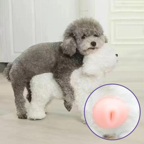 Male Dog Silicone Mating Toy, Interactive Sleeping Pet Partner for Male Estrus Dogs (White, 7in)