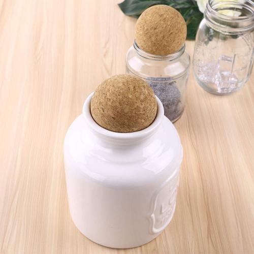 3 inch Wine Cork Ball Wooden Cork Ball Stopper for Wine Decanter Carafe Bottle Replacement（2 Pcs)