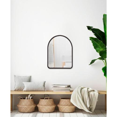 Arched Mirrors for Wall 20x16 Black Rustic Wood Framed Vintage Mirror Decorative Farmhouse Living Room Bedroom Bathroom Hanging Mirror Wall Decor Large