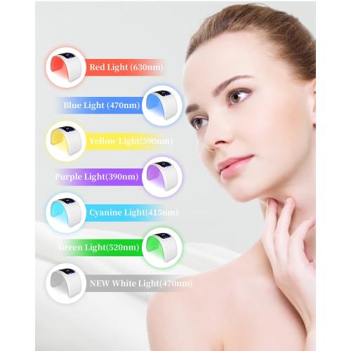 Red-Light-Therapy-Mask, Led Light Therapy for Face, 7 Colors Led Face Mask Facial Led Light Therapy Tool Skin Care Equipment at Home, Facial Neck Body Hand Beauty Mask