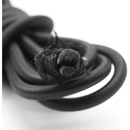 Baiann 3/16 Inch Elastic Cord Shock Marine Grade Black 30FT Bungee Stretch for DIY Projects, Tie Downs - UV and Weather Resistant, Long-Lasting Stretch Round Elastic String