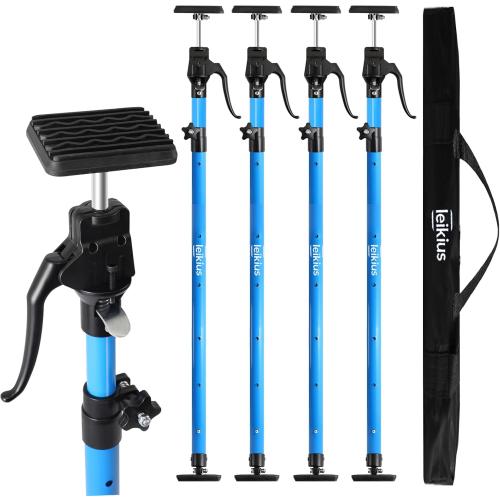 Cabinet Jacks for Installing Cabinets, Heavy Duty Third Hand Support Pole,Drywall Jack,Premium Dust Barrier Pole,Telescopic Adjustable Support Pole For Celling Extend from 49.2 to 114.2 inches 4PC