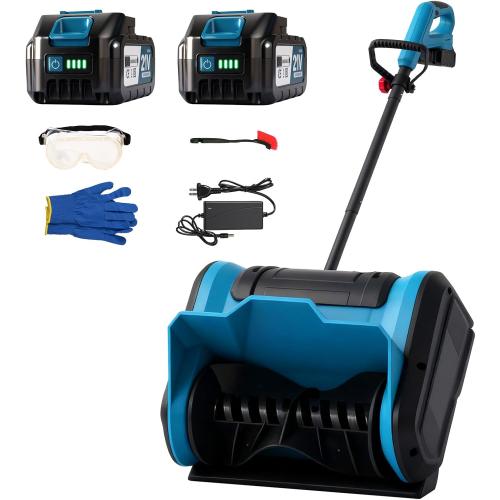 20V Electric Snow Shovel, 12-Inch Cordless Snow Blower with 2 4.0Ah Batteries & Fast Charger, Adjustable Front Handle, Directional Chute Lightweight 11lb for Driveway, Sidewalk, and Steps