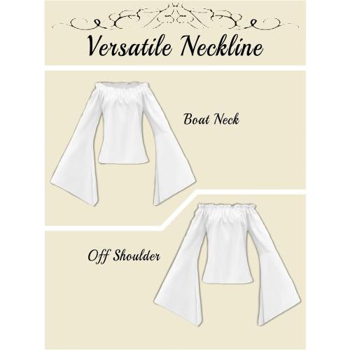 Size/L Verceco Pirate Costume Women Outfit with Renaissance Pirate Shirt Skirt Corset Waist Belt Womens Halloween Pirate Costumes (White Red, L)