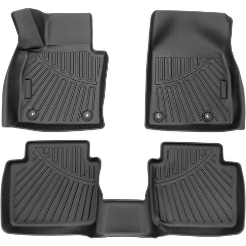 Powerty Floor Mats for 2023 2024 2025 2026 Mazda CX50 CX-50 Accessories All Weather Floor Liner 3D TPE 1st & 2nd Row Floor Mat Heavy-Duty Floor Liners