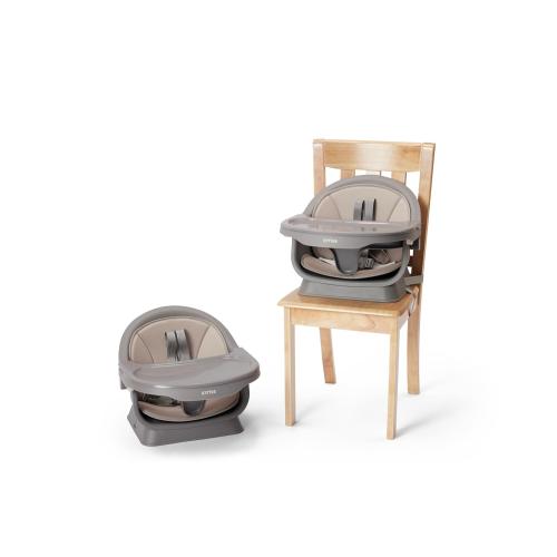 5-in-1 High Chair for Baby & Toddler - Convertible Baby Dining Seat - Portable Floor/Booster Seat - Adjustable Tray w. Cover - 5-Point Harness - Building Block Table & Chair - Stool (Gray)