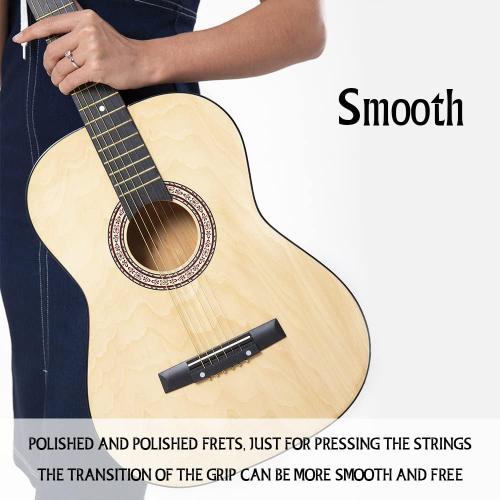 Acoustic Guitar 38 Wood Guitar with starter kit-Travel Gig Bag, Tuner,guitar pick with Beginner Set for Kids/Adults -Natural